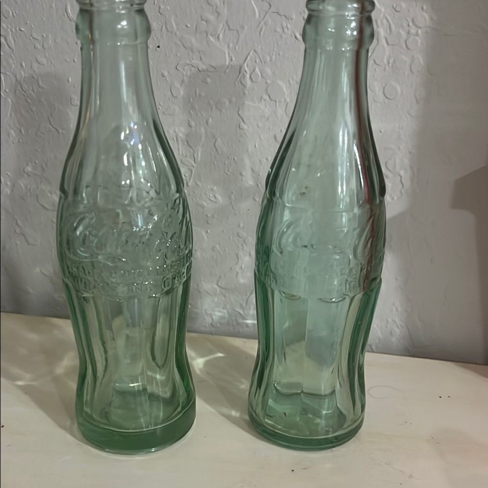 Coca Cola Vintage Green Glass Bottles Tacoma Wa & Reno Nevada